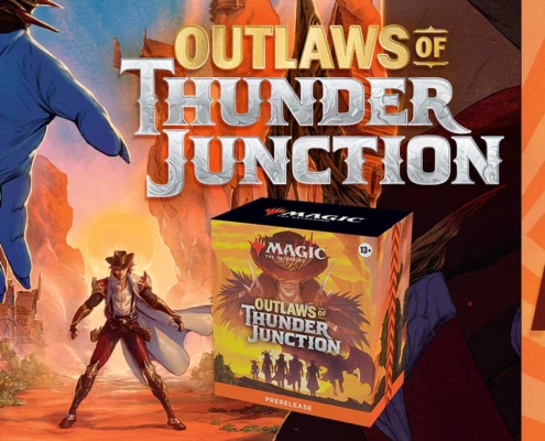 MtG Outlaws of Thunder Junction Prerelease Sealed Event feature card